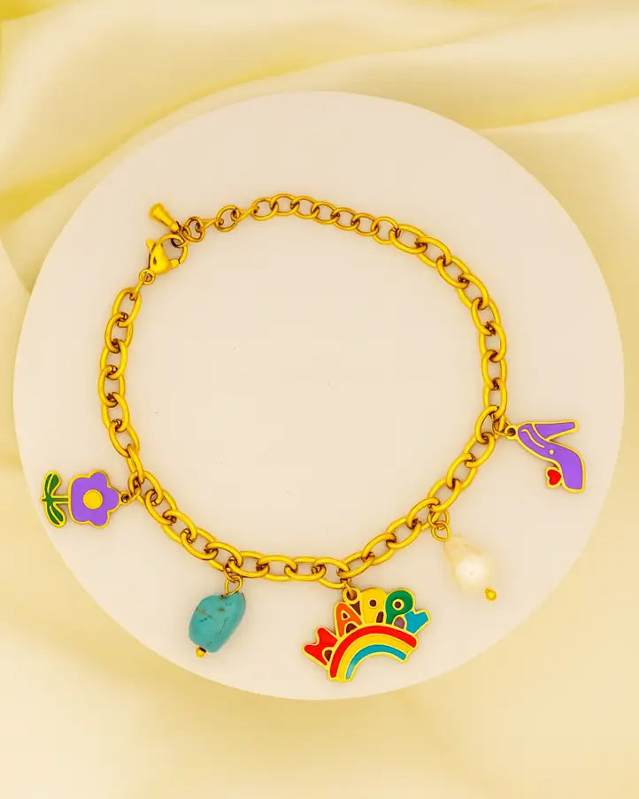Daydream Charm Chain Bracelet– 18K Gold Plated