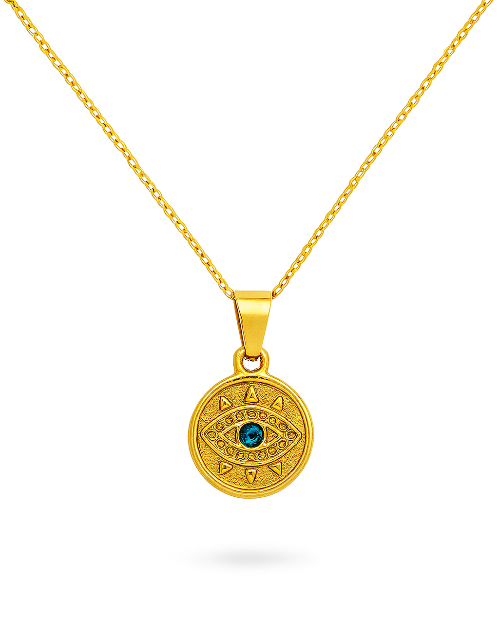 Evil Eye Medallion – 18K Gold Plated