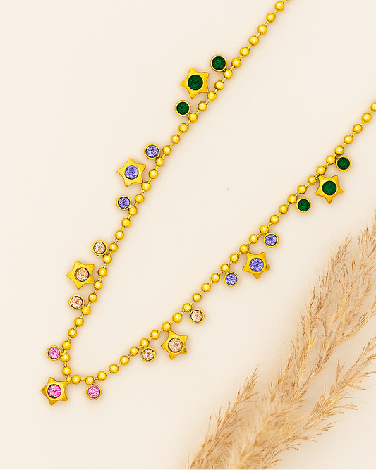 Cosmic Charm Necklace - 18K Gold Plated