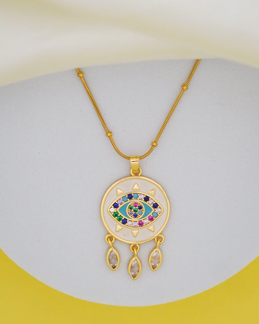 Divine Eye Necklace – 18K Gold Plated