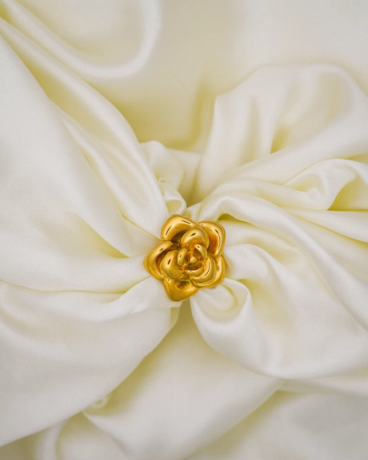 Rosa Bloom Adjustable Ring – 18K Gold Plated
