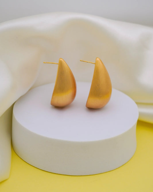 Dewdrop Matte Studs – 18K Gold Plated