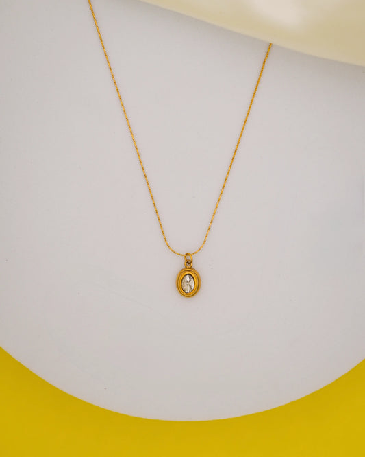 Auréole Oval Necklace – 18K Gold Plated