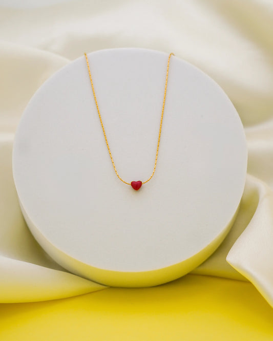 Scarlet Heart Necklace – 18K Gold Plated