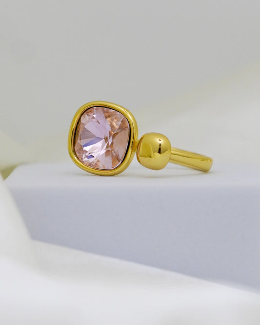 Rosé Shine Adjustable Ring – 18K Gold Plated