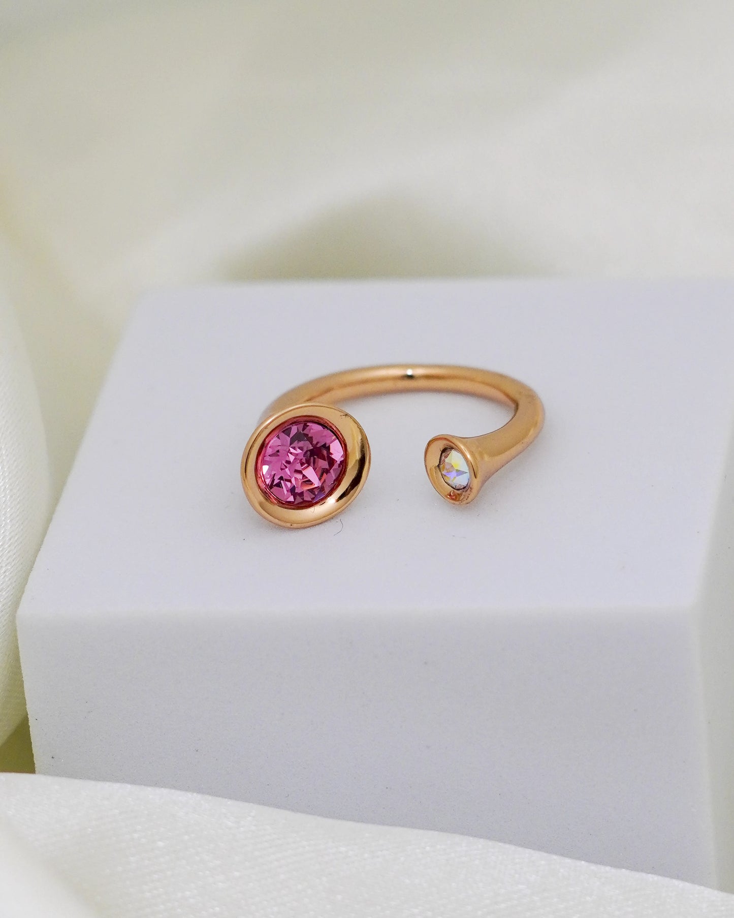 Rosé Duo Adjustable Ring – 18K Gold Plated
