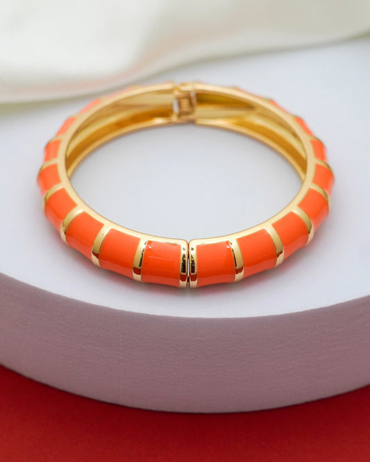 Tangerine Groove Bracelet – 18K Gold Plated