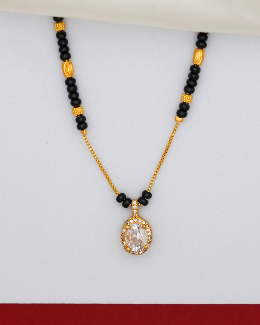 Crystal Bloom Mangalsutra – 18K Gold Plated