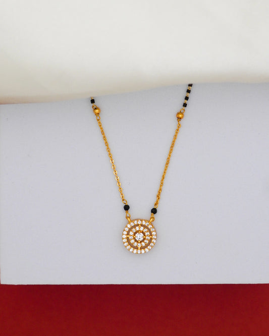 Halo Glow Mangalsutra – 18K Gold Plated