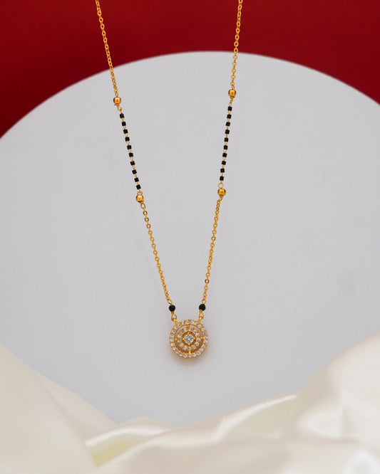 Halo Glow Mangalsutra – 18K Gold Plated