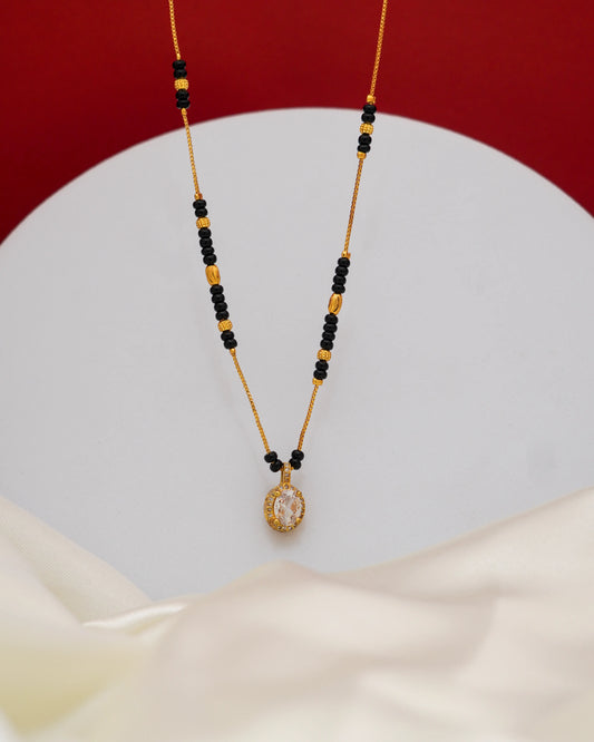 Crystal Bloom Mangalsutra – 18K Gold Plated