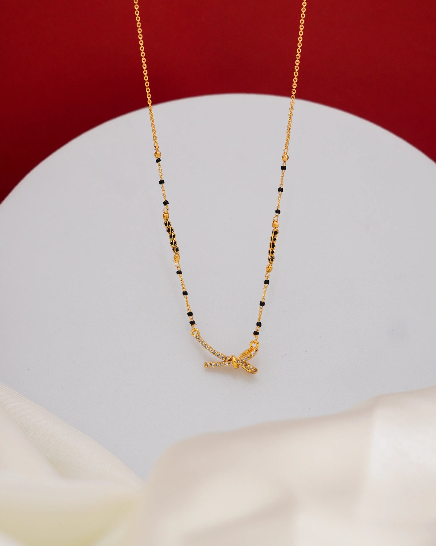 Bow Knot Mangalsutra – 18K Gold Plated