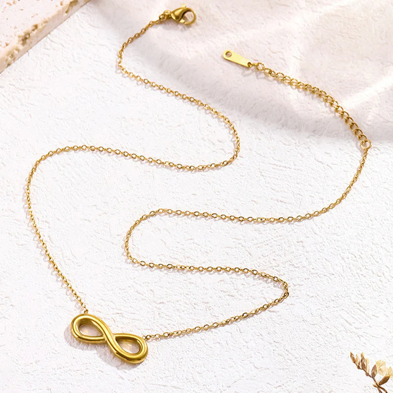 Infinity Pendant Necklace – 18K Gold Plated