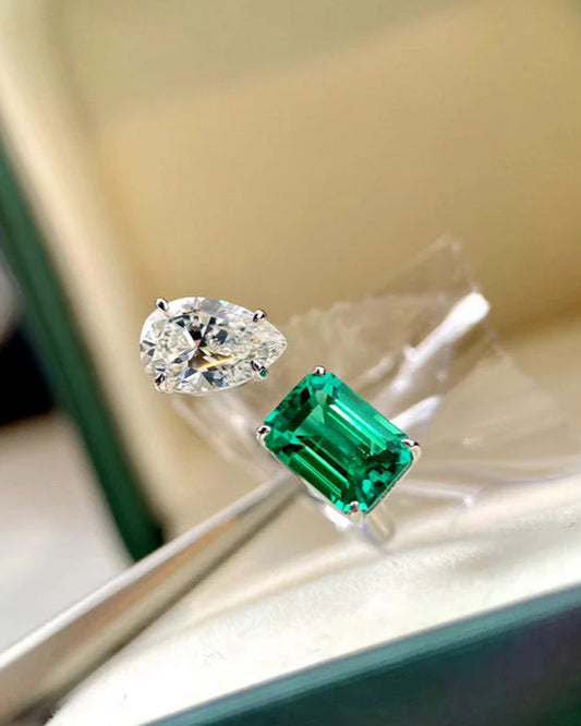 Emerald Shine Adjustable Ring – 18K Gold Plated