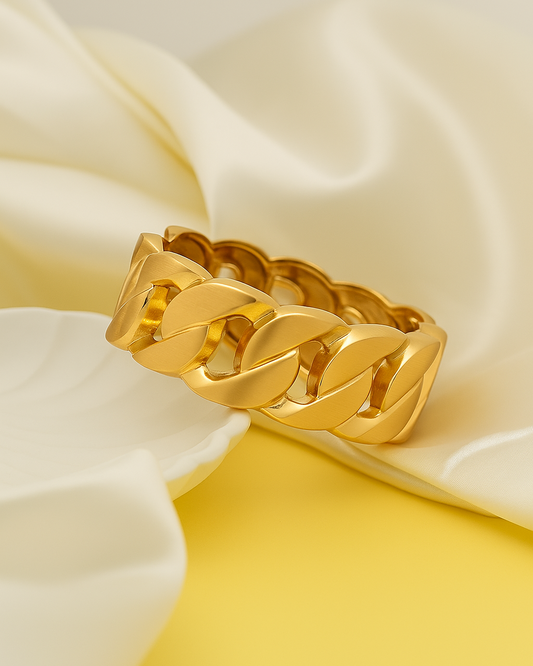 Chunky Link Cuff - 18K Gold Plated