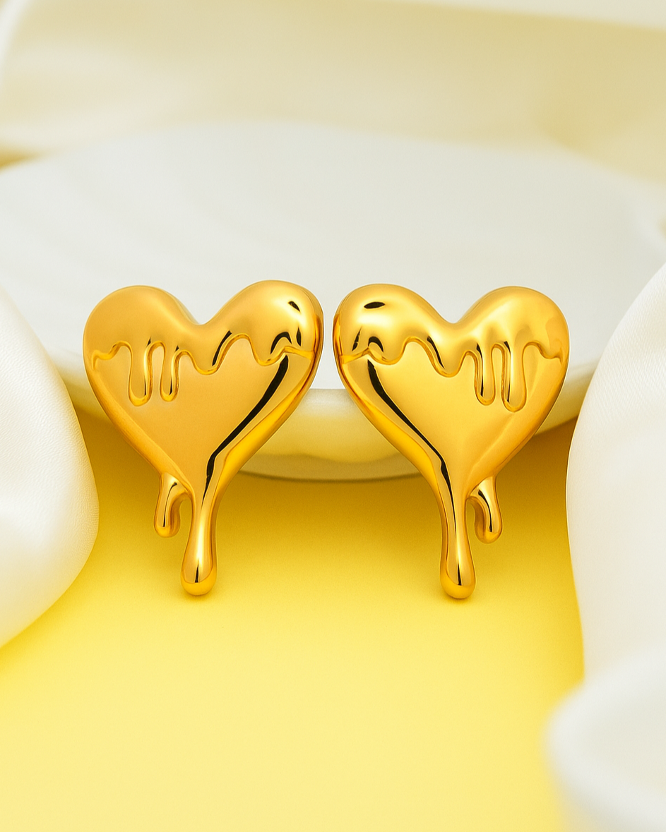 Molten Love Studs – 18K Gold Plated