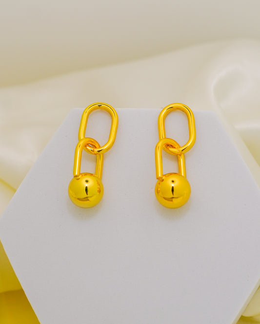 Golden Loop Earrings – 18K Gold Plated