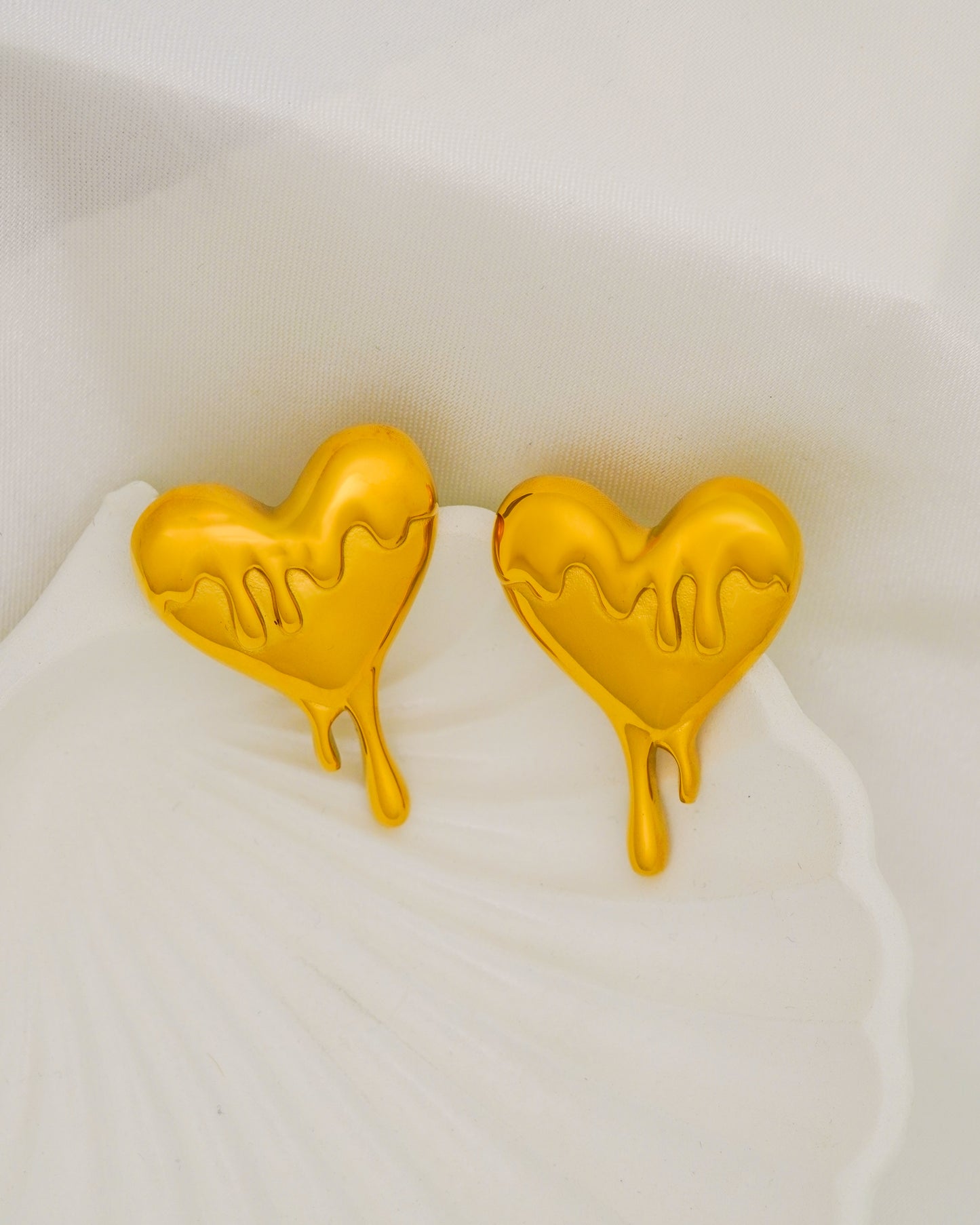 Molten Love Studs – 18K Gold Plated