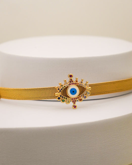 Regal Eye Belt Bracelet – 18K Gold Plated