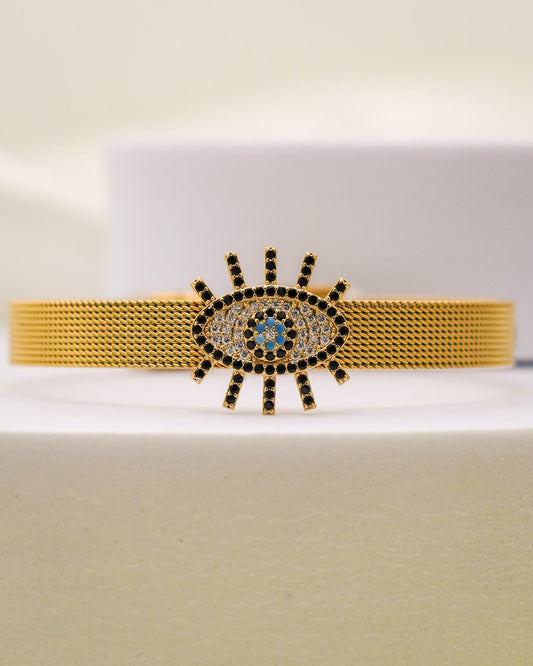 Aurelia Evil Eye Belt Bracelet – 18K Gold Plated