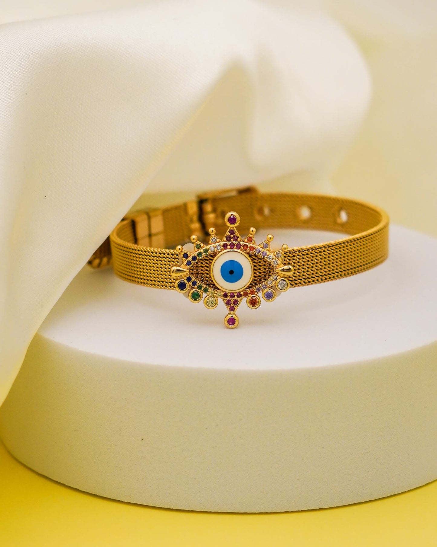 Regal Eye Belt Bracelet – 18K Gold Plated