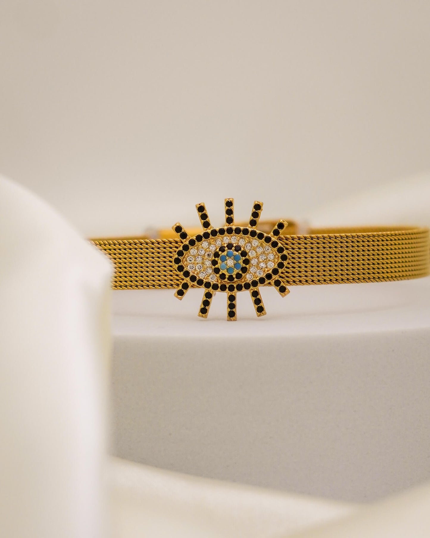 Aurelia Evil Eye Belt Bracelet – 18K Gold Plated