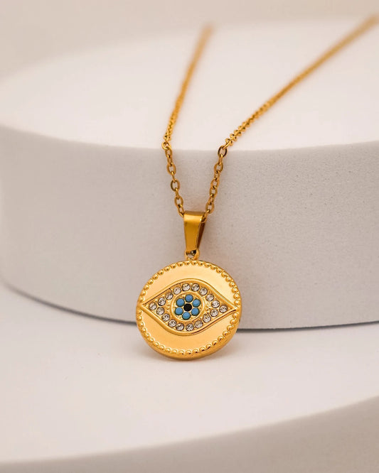 Evil Eye Emblem – 18K Gold Plated