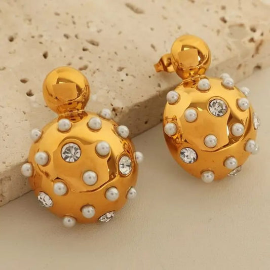 Stellar Orb Studs – 18K Gold Plated
