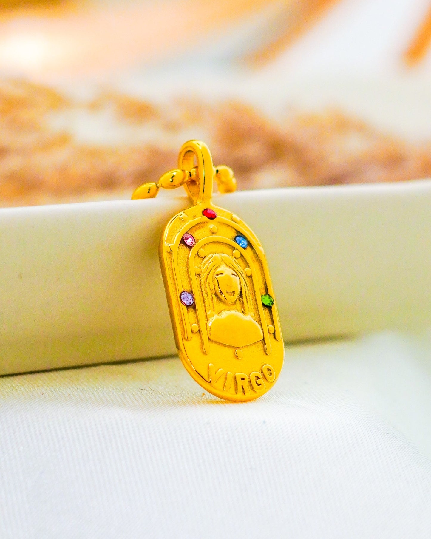 Virgo Zodiac Pendant Necklace - 18K Gold Plated