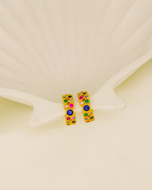 Regal Bloom Hoops – 18K Gold Plated