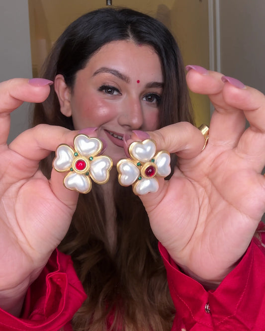 Rudra Bloom Earrings – 18K Gold Plated