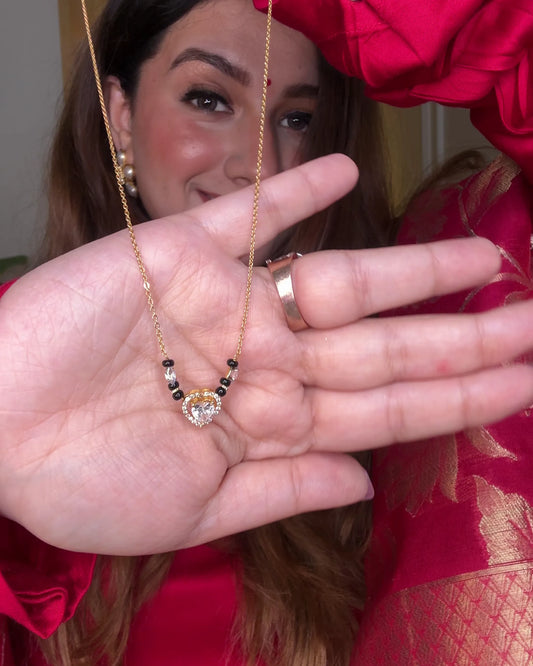 Heart Mangalsutra – 18K Gold Plated