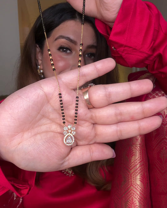 Radiant Blossom Mangalsutra – 18K Gold Plated