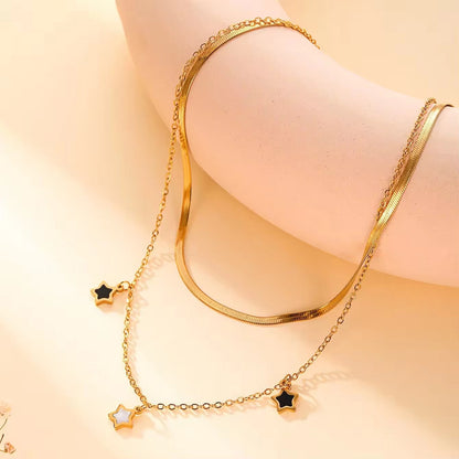 Stellar Charm Layered Necklace – 18K Gold Plated