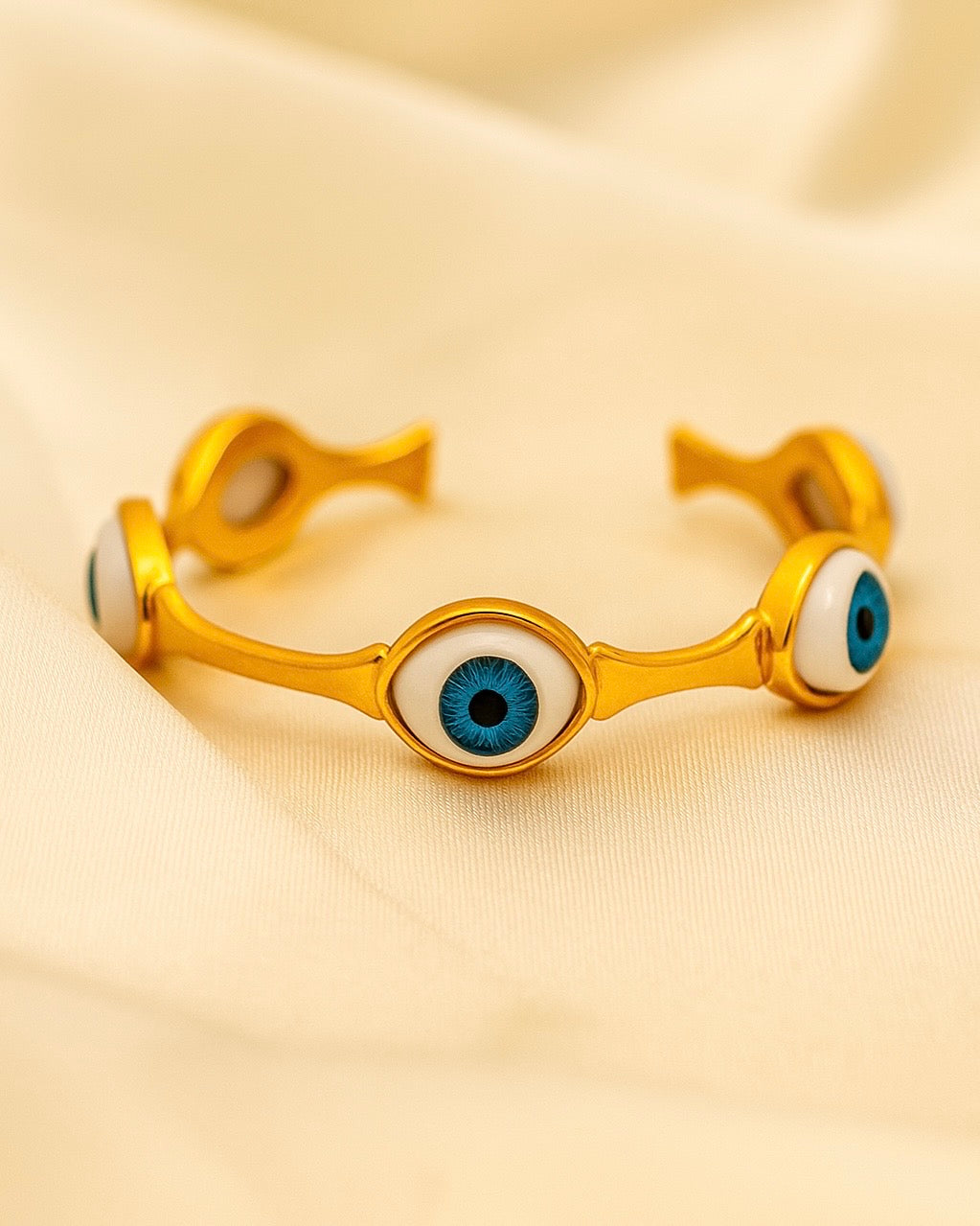 Nazar Charm Bracelet - 18K Gold Plated