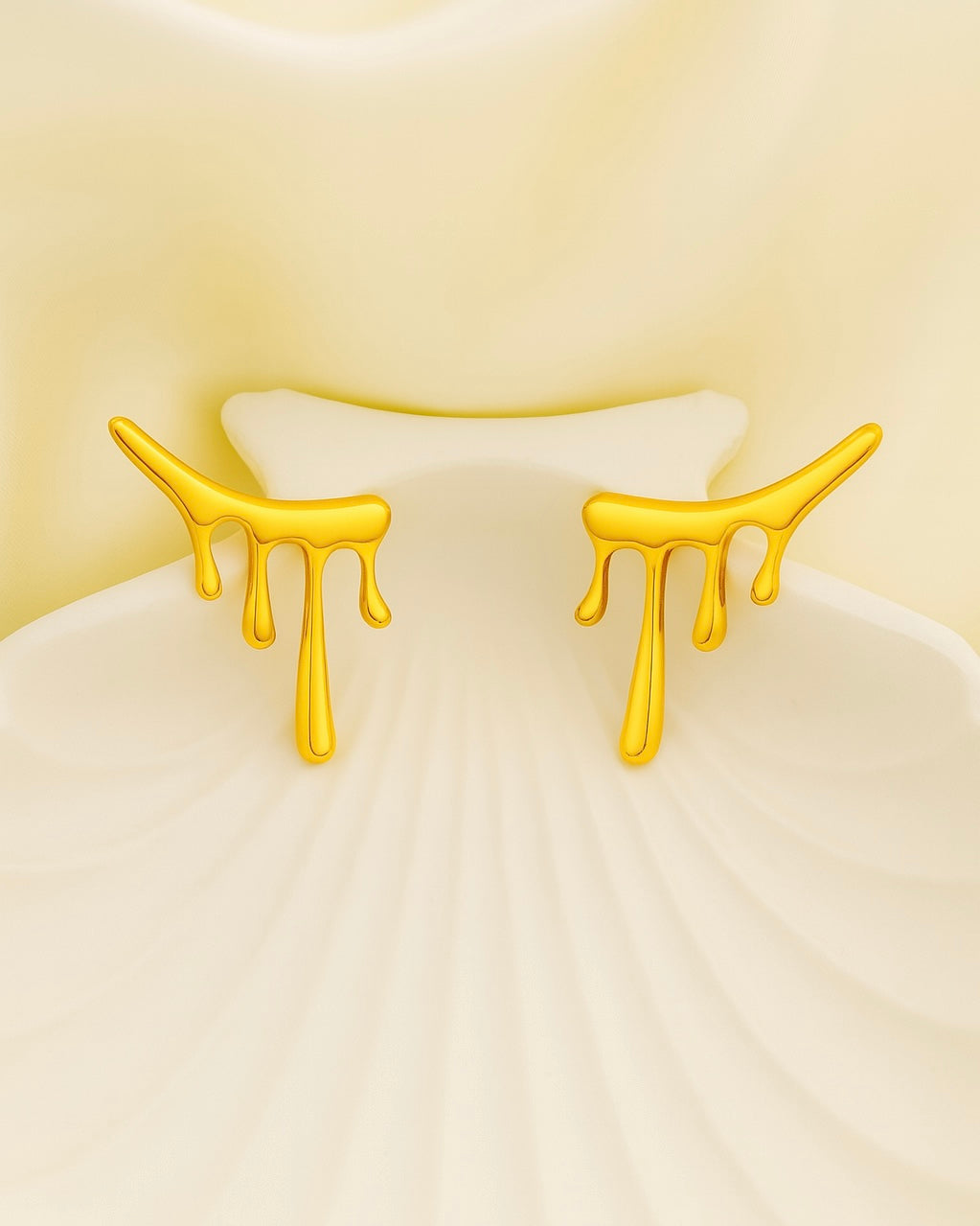 Molten Drip Earrings – 18K Gold Plated