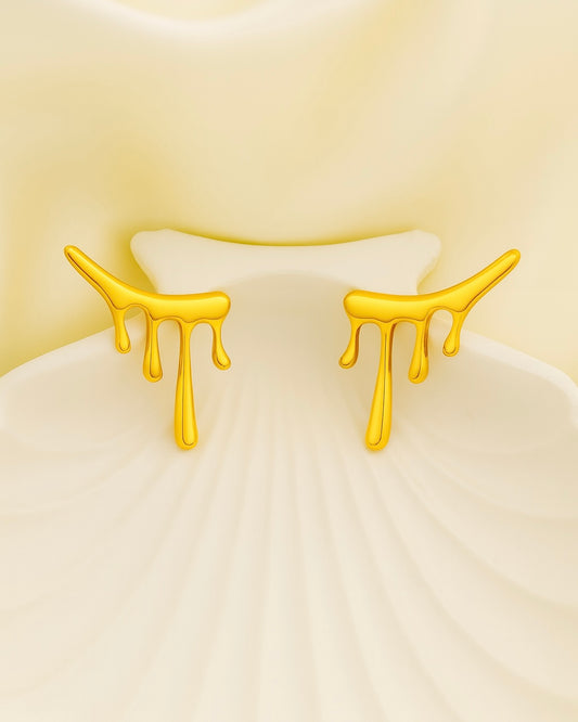 Molten Drip Earrings – 18K Gold Plated