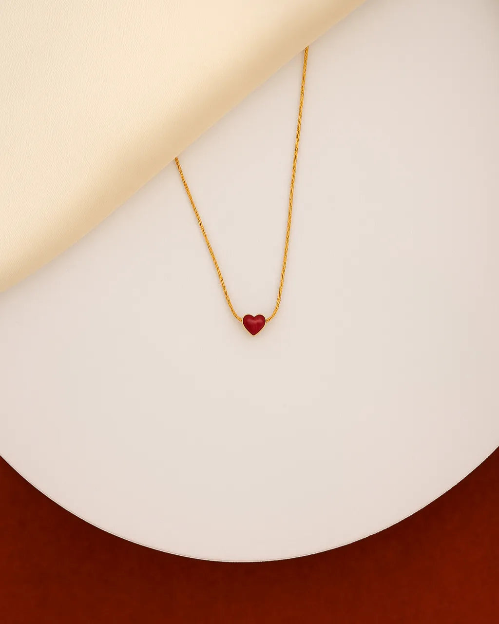 Scarlet Heart Necklace – 18K Gold Plated