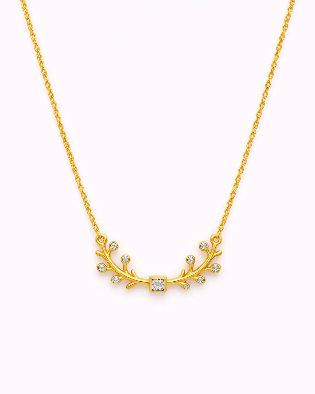 Golden Sprig Necklace – 18K Gold Plated