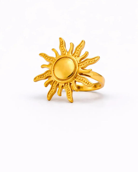 Solar Flare Adjustable Ring – 18K Gold Plated