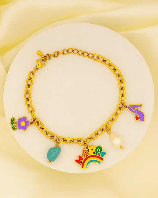 Daydream Charm Chain Bracelet– 18K Gold Plated