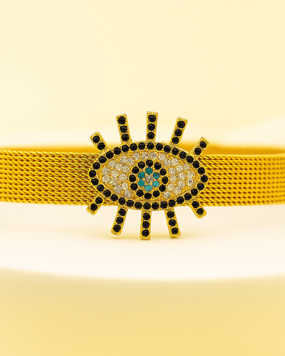 Aurelia Evil Eye Belt Bracelet – 18K Gold Plated