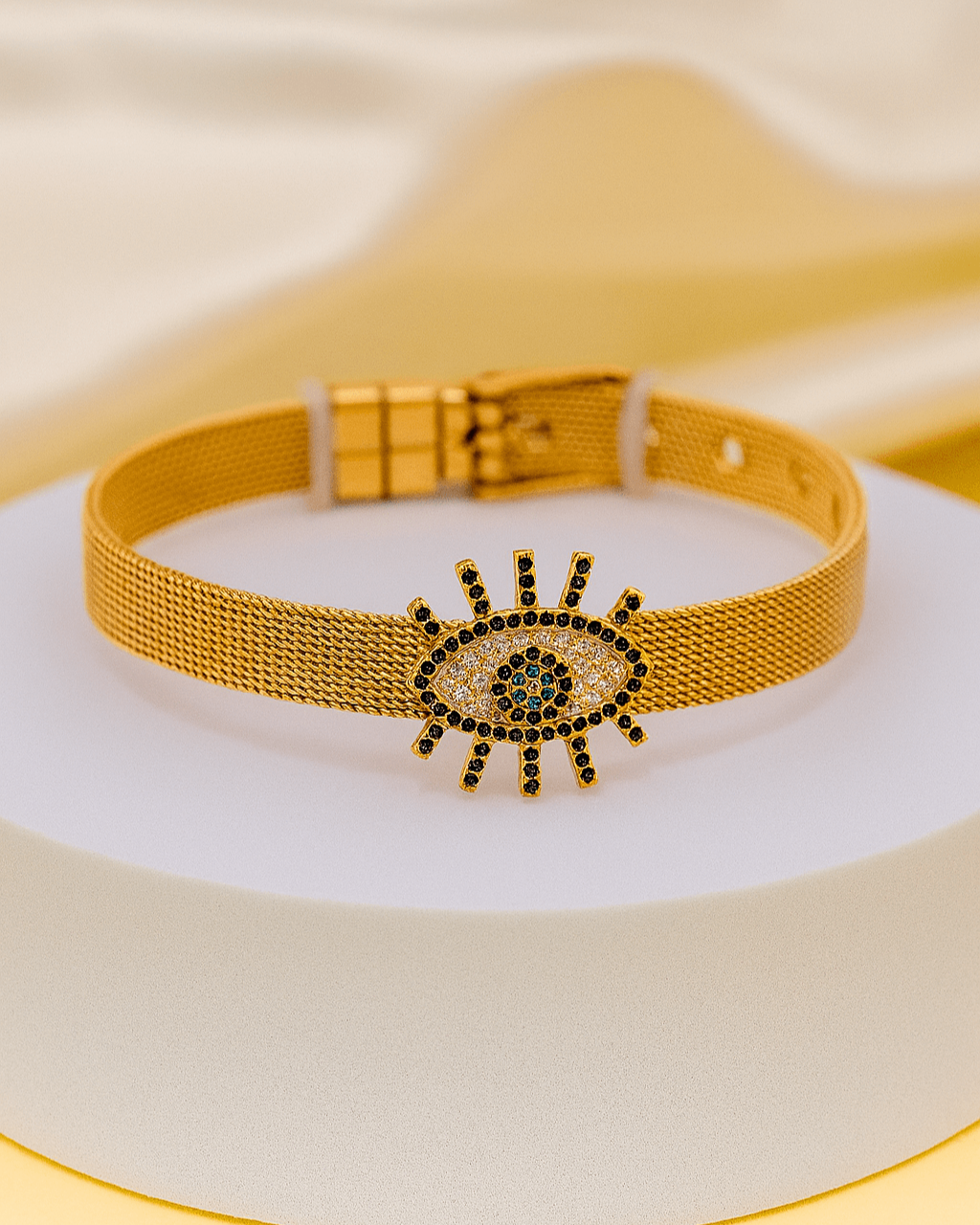 Aurelia Evil Eye Belt Bracelet – 18K Gold Plated