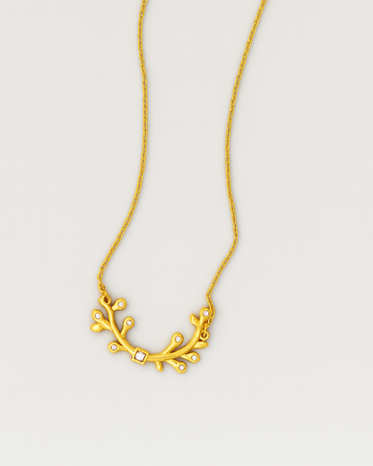 Golden Sprig Necklace – 18K Gold Plated