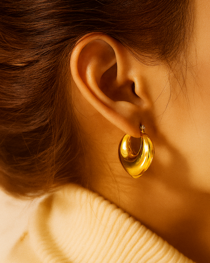Dune Hoops - 18K Gold Plated