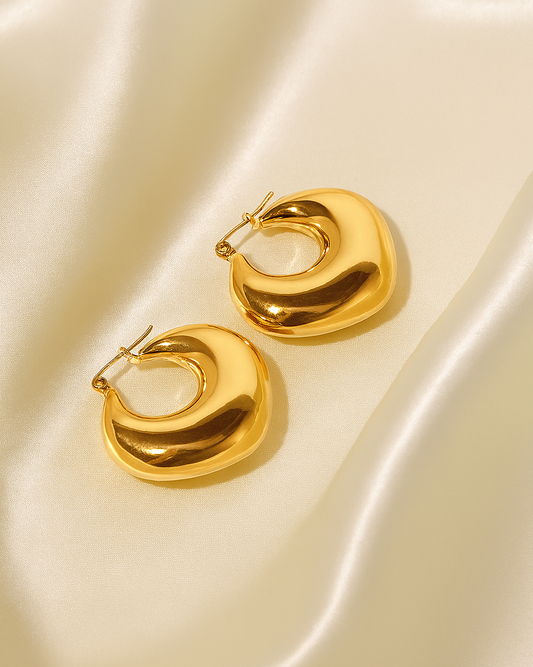 Dune Hoops - 18K Gold Plated