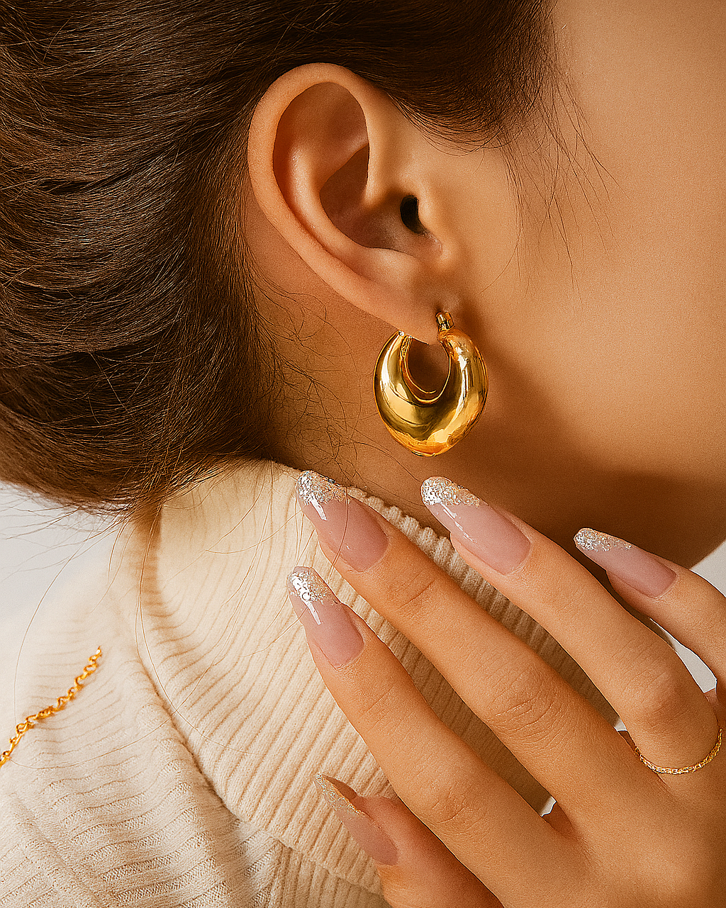 Dune Hoops - 18K Gold Plated