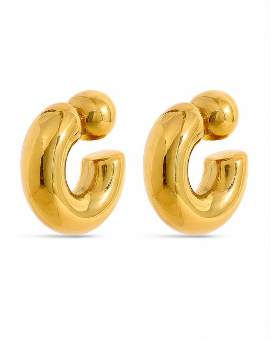 Luna Luxe Hoops - 18K Gold Plated