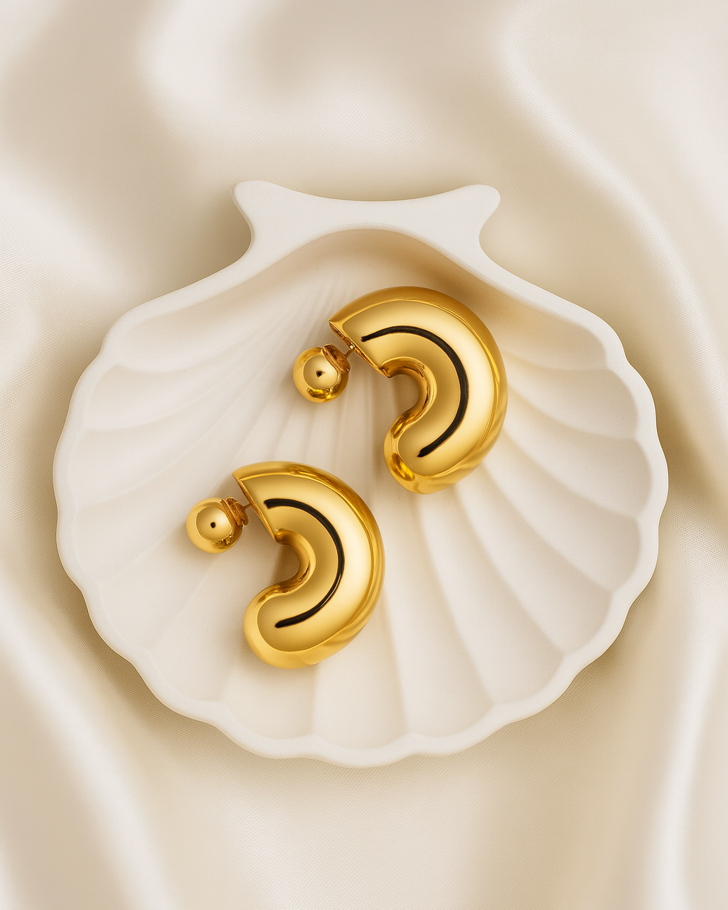 Luna Luxe Hoops - 18K Gold Plated