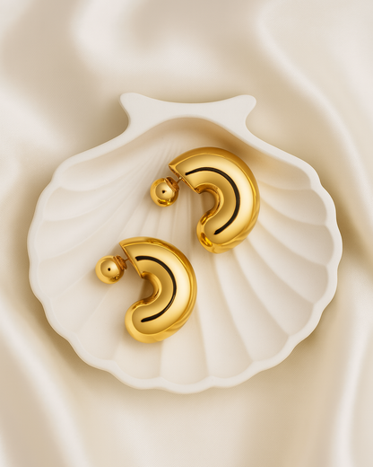 Luna Luxe Hoops - 18K Gold Plated